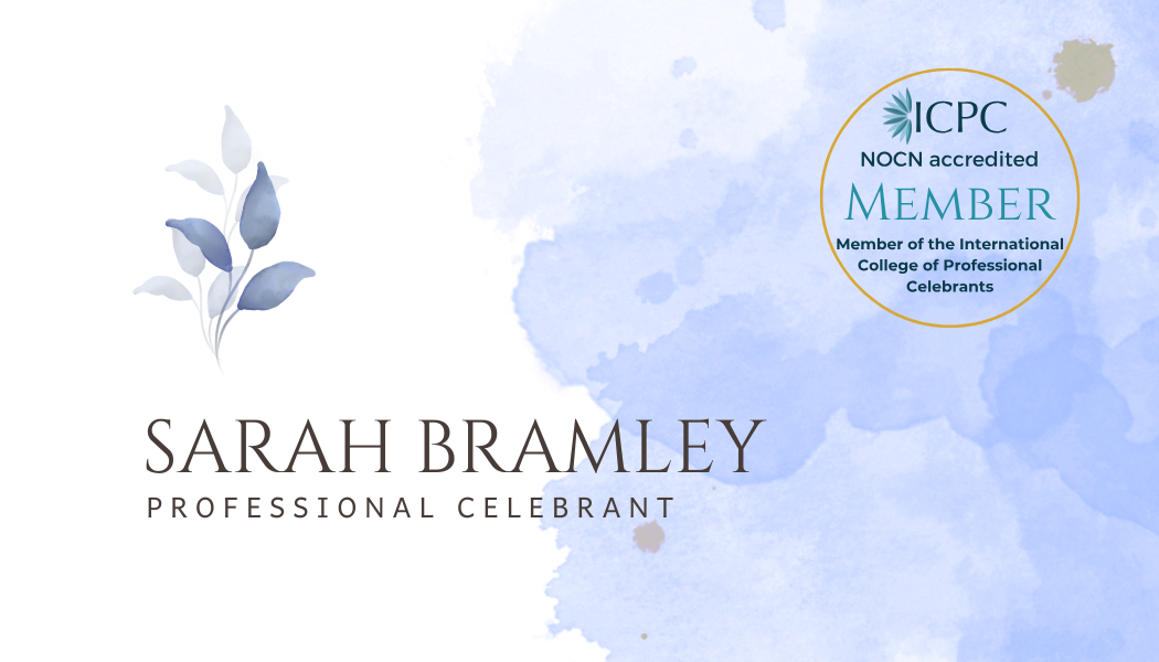 Sarah Bramley Celebrant business card